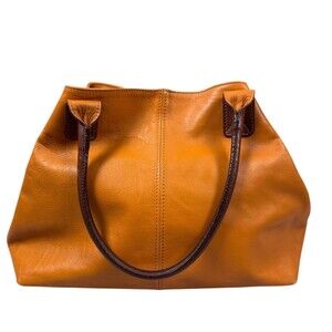 Lavorazione ArtigianaleTote Bag Womens Tan Double Handles Snap Closure
